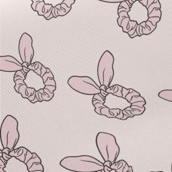 Pink Bunny Ears Hairband Midweight Cotton Poplin