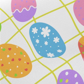 Bright Easter Eggs Midweight Cotton Poplin