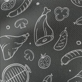 Restaurant Menu Barbecue Ingre Waterproof Canvas