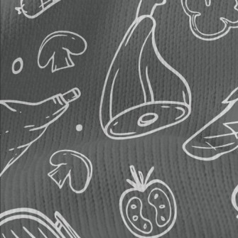 Restaurant Menu Barbecue Ingre Stretch Jersey