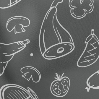 Restaurant Menu Barbecue Ingre Lightweight Cotton Poplin