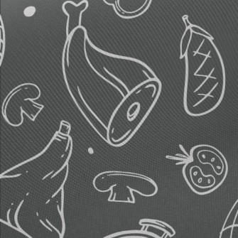 Restaurant Menu Barbecue Ingre Midweight Cotton Poplin