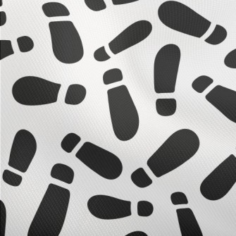 Black And White Shoe Footprint Dobby