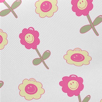 1970 Style Flowers Twill