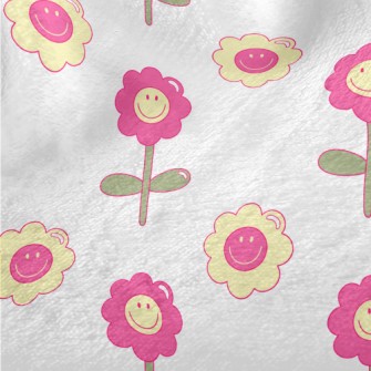1970 Style Flowers Minky
