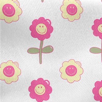 1970 Style Flowers Jersey Backed Fleece