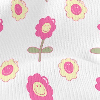 1970 Style Flowers Stretch Jersey