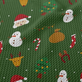Cute Santa Claus Birdseye Piqué