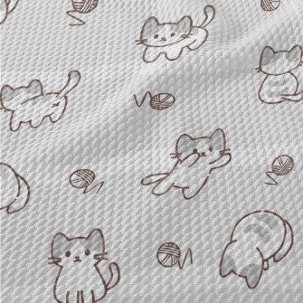 A Day For A Cat Birdseye Piqué