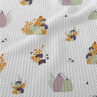 Pumpkin With Leaves Birdseye Piqué