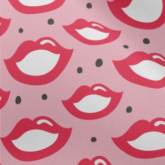 70s Retro Red Lips Chiffon