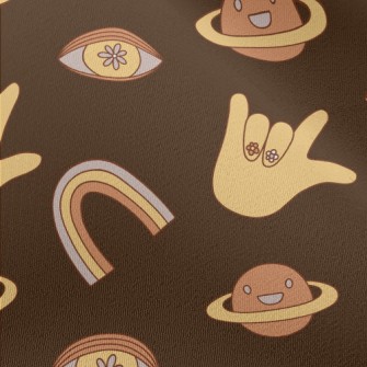 70s Psychedelic Pattern Chiffon
