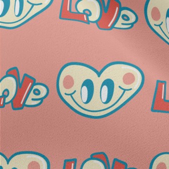 Happy Cartoon Love Heart Chiffon