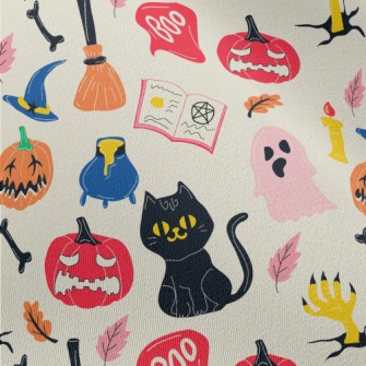 Hand Drawn Halloween Elements Chiffon
