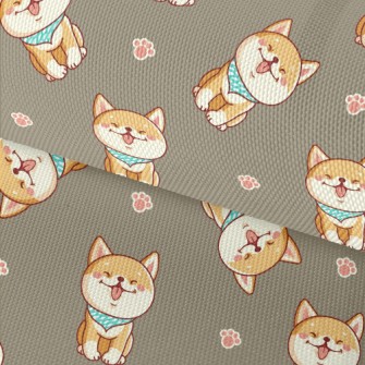 Cute Smiling Shiba Inu Waterproof Oxford
