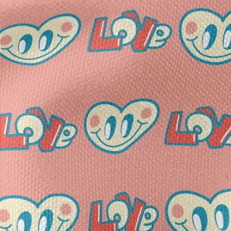 Happy Cartoon Love Heart Waterproof Canvas