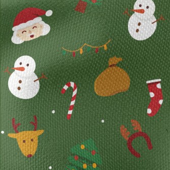 Cute Santa Claus Waterproof Canvas