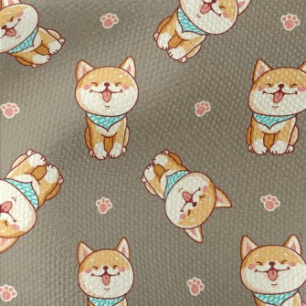 Cute Smiling Shiba Inu Waterproof Canvas