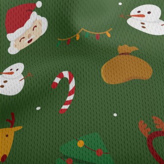 Cute Santa Claus Athletic Mesh Flat Back