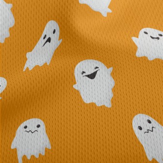 Cartoon Cute Ghost Athletic Mesh Flat Back