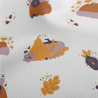 Autumn Plants And Pumpkins Athletic Mesh Flat Back