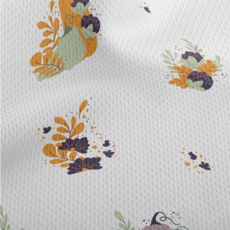 Pumpkin With Leaves Athletic Mesh Flat Back