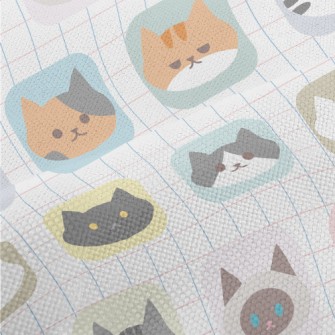 Cartoon Cat Cube Performance Linen