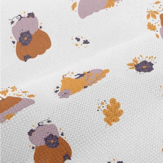 Autumn Plants And Pumpkins Performance Linen