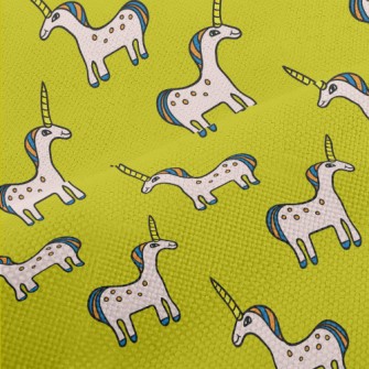 Hand Drawn Unicorn Doodle Performance Linen