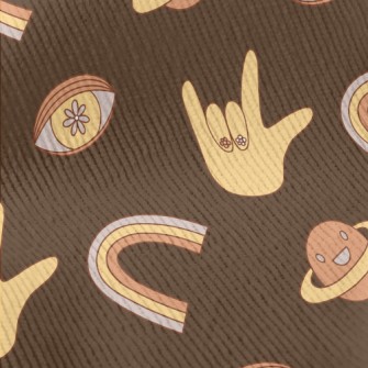 70s Psychedelic Pattern Standard Corduroy