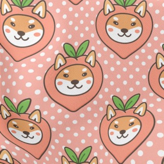 Peach Shiba Inu Stretch Ponte