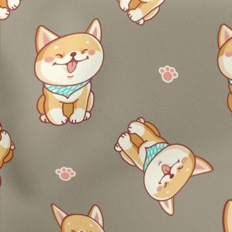 Cute Smiling Shiba Inu Stretch Ponte
