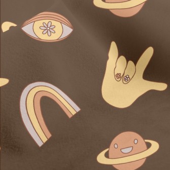 70s Psychedelic Pattern Micro Fleece