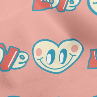 Happy Cartoon Love Heart Micro Fleece