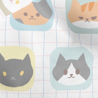 Cartoon Cat Cube Micro Fleece