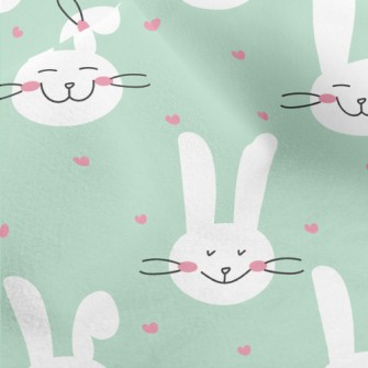 Happy Smiling Bunny Micro Fleece
