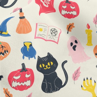 Hand Drawn Halloween Elements Micro Fleece