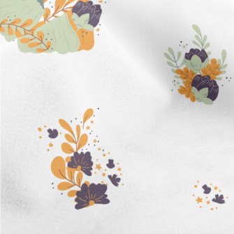 Pumpkin With Leaves Micro Fleece