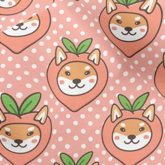 Peach Shiba Inu Micro Fleece