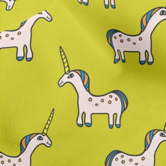 Hand Drawn Unicorn Doodle Micro Fleece