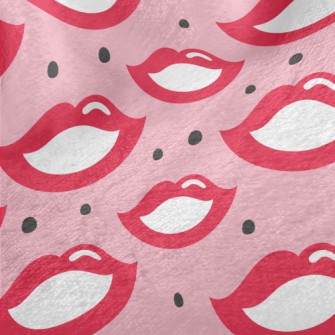 70s Retro Red Lips Minky