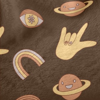 70s Psychedelic Pattern Minky