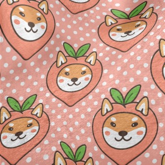 Peach Shiba Inu Minky