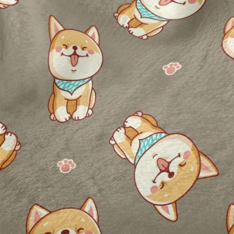 Cute Smiling Shiba Inu Minky
