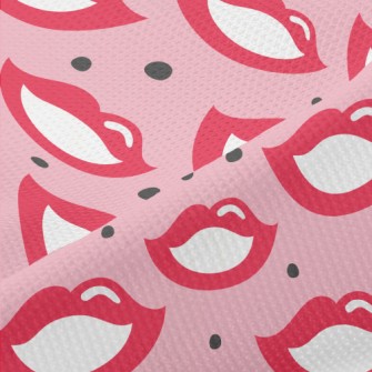 70s Retro Red Lips Piqué