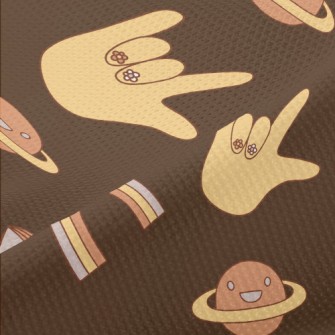 70s Psychedelic Pattern Piqué