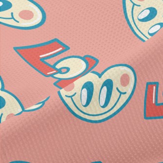 Happy Cartoon Love Heart Piqué