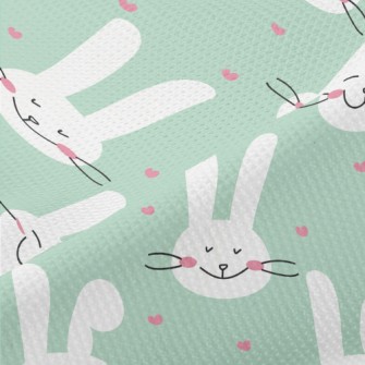 Happy Smiling Bunny Piqué