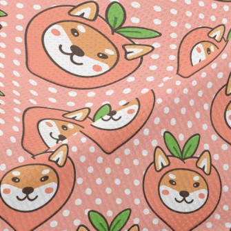 Peach Shiba Inu Piqué