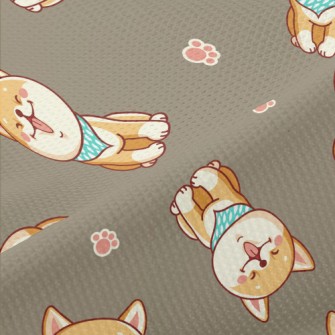 Cute Smiling Shiba Inu Piqué